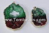 NGP3035 30*45mm – 40*60mm freeform druzy agate pendants