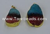 NGP3043 25*35mm – 30*40mm freeform druzy agate pendants