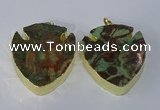 NGP3068 35*40mm – 40*45mm arrowhead ocean agate pendants