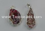 NGP3102 25*40mm - 30*50mm freeform druzy agate gemstone pendants