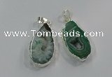 NGP3104 25*40mm - 30*50mm freeform druzy agate gemstone pendants