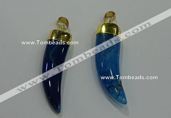 NGP3113 10*40mm - 12*45mm oxhorn agate pendants wholesale