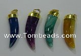 NGP3115 10*40mm - 12*45mm oxhorn agate pendants wholesale