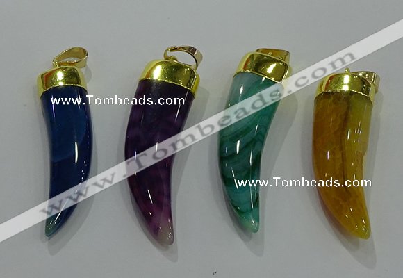 NGP3115 10*40mm - 12*45mm oxhorn agate pendants wholesale