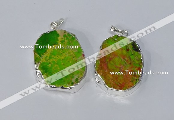 NGP3153 25*35mm - 35*45mm freeform sea sediment jasper pendants