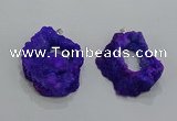 NGP3189 30*40mm - 45*50mm freeform druzy agate pendants