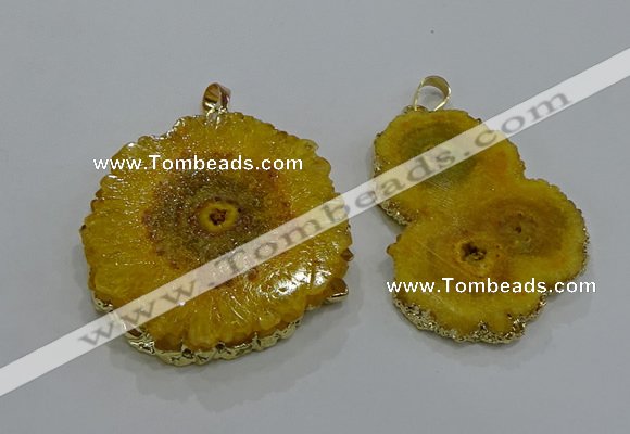 NGP3196 35*40mm - 45*50mm freeform druzy agate pendants