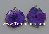 NGP3198 35*40mm - 45*50mm freeform druzy agate pendants