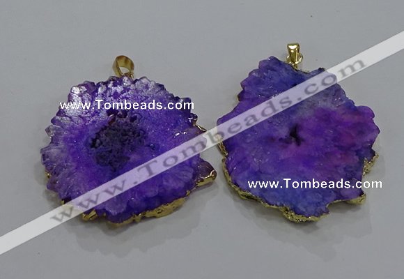 NGP3198 35*40mm - 45*50mm freeform druzy agate pendants