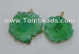 NGP3200 35*40mm - 45*50mm freeform druzy agate pendants