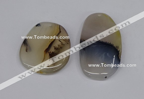 NGP3204 35*40mm - 40*50mm freeform agate slab pendants