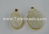 NGP3210 30*40mm - 35*45mm freeform druzy agate pendants