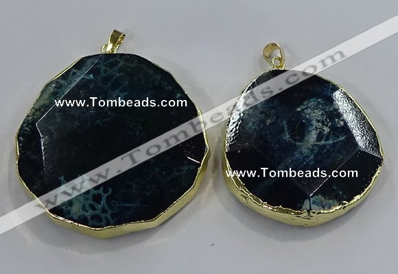 NGP3249 40*45mm - 50*55mm freeform agate gemstone pendants