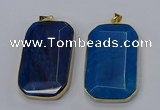 NGP3284 35*60mm octagonal agate gemstone pendants wholesale