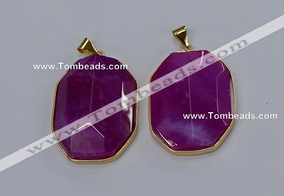 NGP3304 35*45mm freeform agate gemstone pendants wholesale