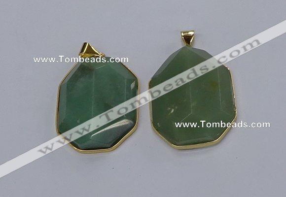 NGP3307 35*45mm freeform agate gemstone pendants wholesale