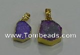 NGP3323 8*12mm - 15*20mm freeform druzy agate gemstone pendants