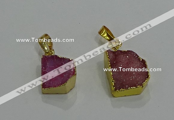 NGP3324 8*12mm - 15*20mm freeform druzy agate gemstone pendants