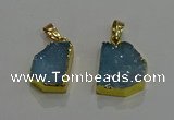 NGP3325 8*12mm - 15*20mm freeform druzy agate gemstone pendants
