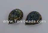 NGP3351 35*45mm teardrop druzy agate gemstone pendants wholesale