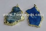 NGP3398 40*45mm - 45*60mm freeform druzy agate pendants