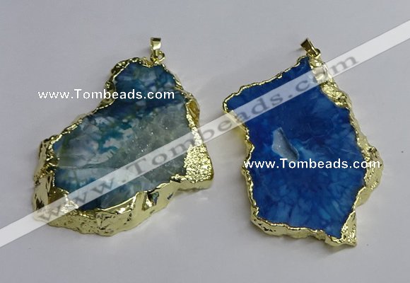 NGP3398 40*45mm - 45*60mm freeform druzy agate pendants