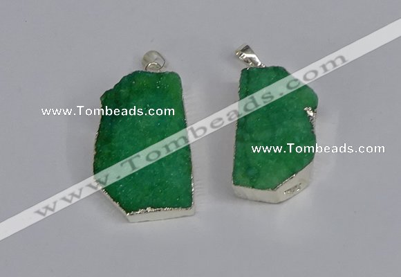 NGP3461 20*30mm - 25*35mm freeform druzy agate pendants wholesale