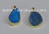 NGP3478 18*25mm - 20*30mm freeform druzy agate gemstone pendants