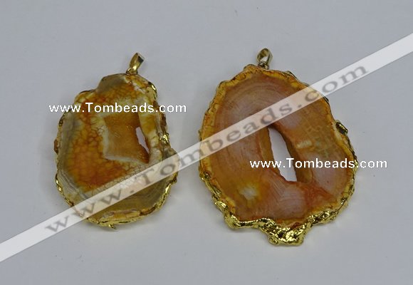 NGP3483 40*50mm - 50*65mm freeform druzy agate gemstone pendants