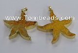 NGP3521 48*50mm starfish fossil coral pendants wholesale