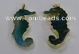 NGP3544 22*58mm - 25*55mm seahorse agate pendants wholesale