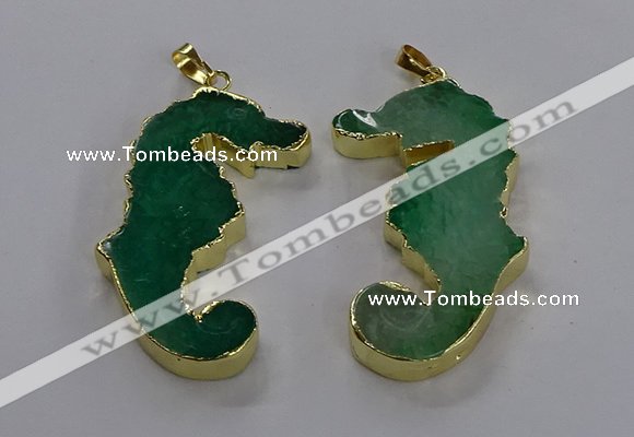 NGP3545 22*58mm - 25*55mm seahorse agate pendants wholesale