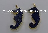 NGP3560 22*58mm - 25*55mm seahorse lapis lazuli pendants