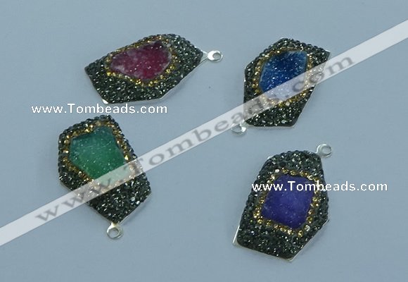 NGP3588 20*30mm - 22*32mm freeform druzy agate pendants