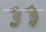 NGP3662 22*58mm - 25*55mm seahorse fossil coral pendants