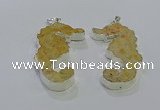 NGP3663 22*58mm - 25*55mm seahorse fossil coral pendants