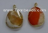 NGP3727 30*40mm - 35*45mm freeform agate gemstone pendants