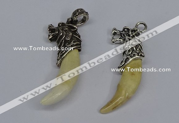 NGP3748 10*40mm - 12*45mm horn wolf tooth pendants wholesale