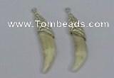 NGP3750 10*40mm - 12*45mm horn wolf tooth pendants wholesale