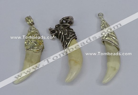 NGP3752 10*40mm - 12*45mm horn wolf tooth pendants wholesale