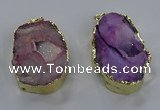 NGP3756 30*40mm - 40*50mm freeform druzy agate pendants