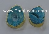 NGP3758 30*40mm - 40*50mm freeform druzy agate pendants