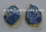 NGP3760 30*40mm - 40*50mm freeform druzy agate pendants