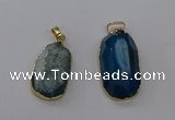 NGP3785 15*30mm - 18*35mm freeform druzy agate pendants