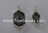 NGP3789 15*25mm - 20*35mm freeform druzy agate pendants