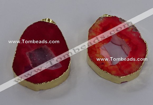 NGP3824 30*40mm - 40*50mm freeform druzy agate pendants