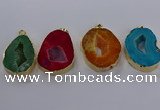 NGP3829 30*40mm - 40*50mm freeform druzy agate pendants