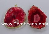 NGP3834 50*65mm - 60*70mm freeform druzy agate pendants