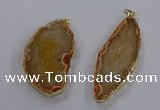 NGP3842 25*65mm - 35*70mm freeform agate gemstone pendants