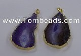 NGP3843 25*65mm - 35*70mm freeform agate gemstone pendants